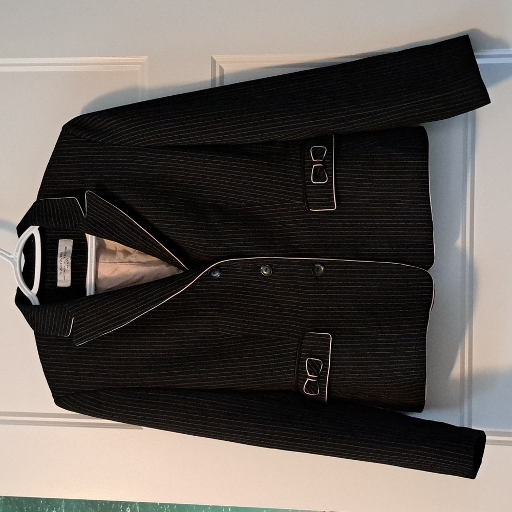 Tahari Pin Stripped Blazer, Petite